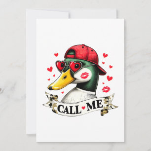 Nennen Sie mich Valentines Funny Duck Jagd auf Jäg Einladung