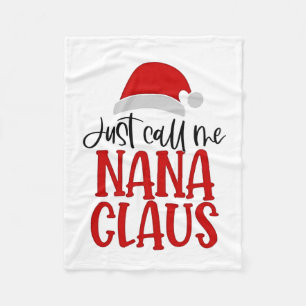 Nennen Sie mir Nana Claus Weihnachts-Mama Fleecedecke