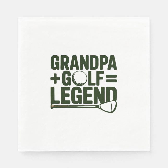 Nennen Sie mir Opa, gucken Sie mir Golf. Serviette (Vorderseite)