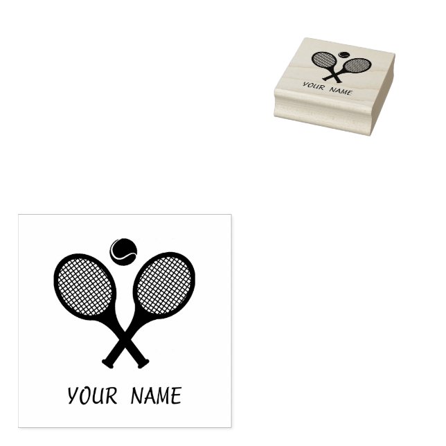 Nennen Sie Tennis Personalisiert Gummistempel (Stempel)