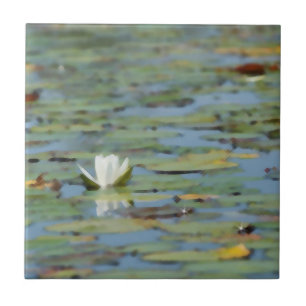 Nénuphar Lake Flower Watercolor Carreaux en cérami