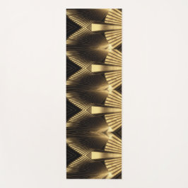 Neo Art Deco Black Gold Geometric Gatsby  Yogamatte