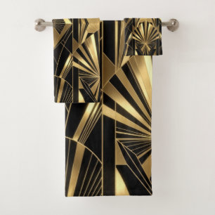 Néo Art Déco Noir Or Géométrique Gatsby