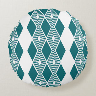 Neo-Deco-Diamantgitter-Rundakzentkissen Rundes Kissen