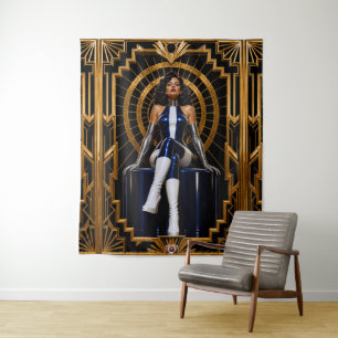 Neo-Deco vergoldete Eleganz von Alessandra Varga Wandteppich