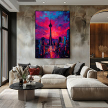 Neo-Expressionistische Skyline von Seoul Vibrater 