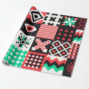 NEO GEO. Geometrisches Muster Geschenkpapier
