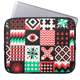 NEO GEO. Geometrisches Muster Laptopschutzhülle