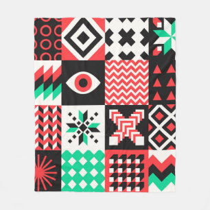 NEO GEO. Geometrisches Musterbild Fleecedecke