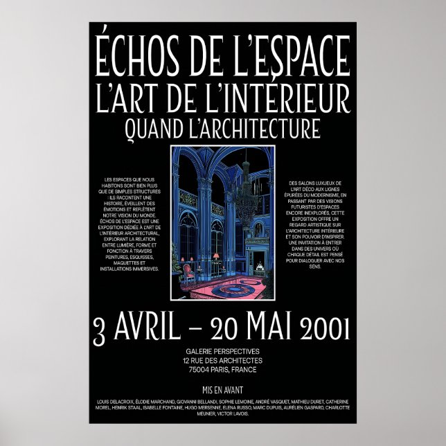 Neo-Gothic Interior Art Print 2001 French Gallery Poster (Vorne)