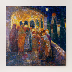 Neo-Impressionismus Nacht Stadt
