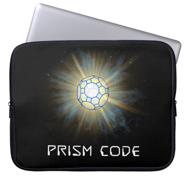 Neo Laptop Schlauch 15" Prismencode - Goldenes Kin Laptopschutzhülle (Vorderseite)