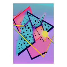 Neo-Memphis Design Ken Gage Retrowave Fine Art