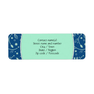 NEO MINT CLASSIC BLAU Modernes, florales Personali