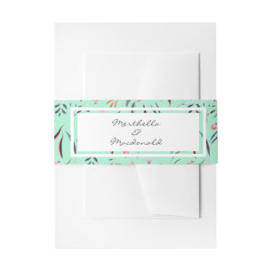 NEO MINT Personalisierte Blumenbedeckung Einladungsbanderole