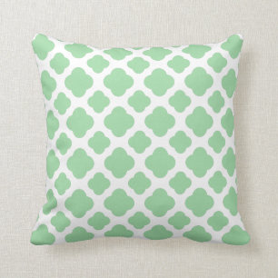 Neo Mint Quatrefolienmuster Kissen
