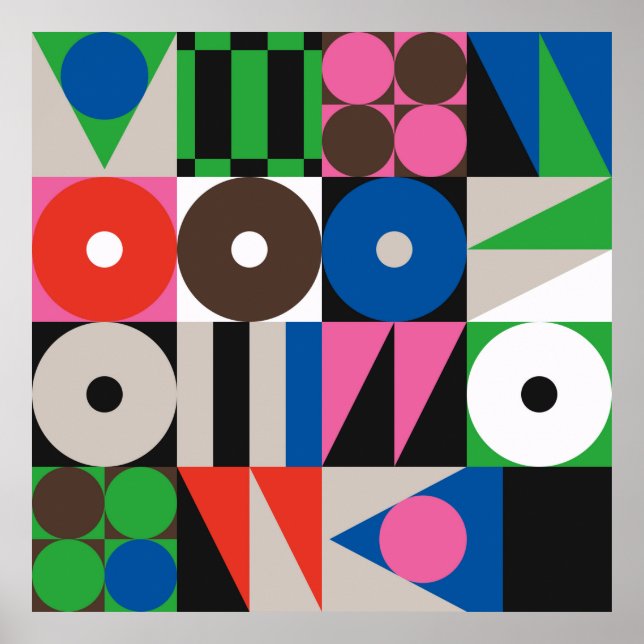 Neo Modernism Kunstwerk aus abstrakt g Poster (Vorne)