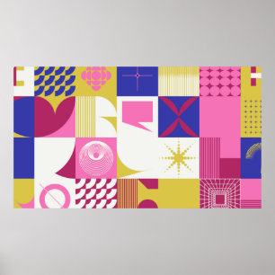 Neo Modernism Kunstwerk aus abstrakt g Poster