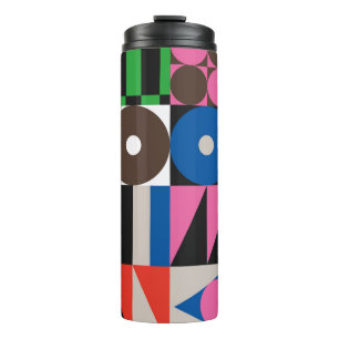 Neo Modernism Kunstwerk aus abstrakt g Thermosbecher
