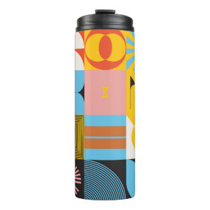 Neo Modernism Kunstwerk aus abstrakt g Thermosbecher