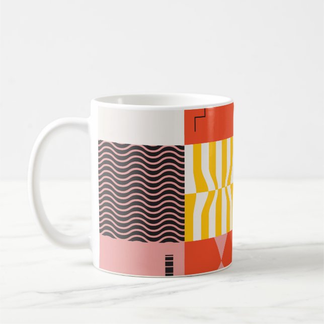 Neo-Modernismus-Kunstmuster aus abstrakten v Kaffeetasse (Links)