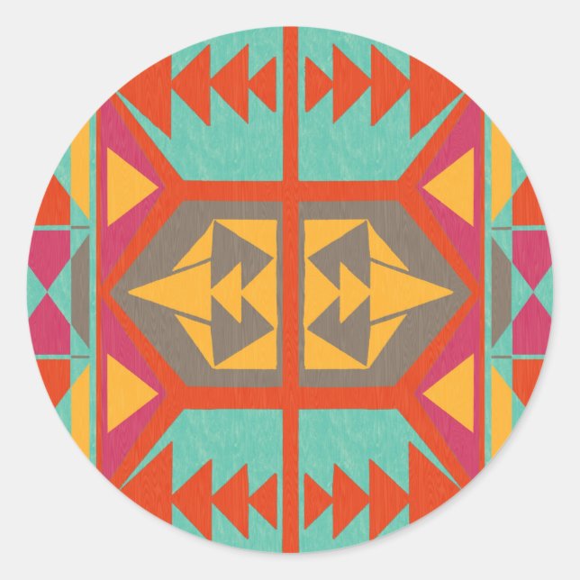 Neo Native Tribal Runder Aufkleber (Vorderseite)