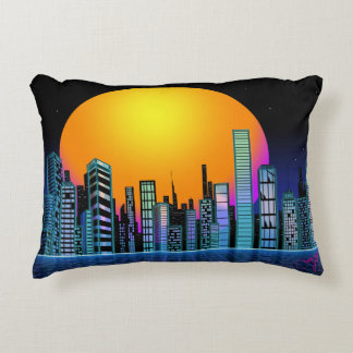 Neo Retro City Throw Kissen