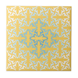 Neo Retro Gold Floral Ethnic Sanur Motive Fliese