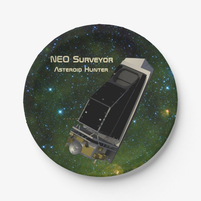 NEO Surveyor Asteroid Hunter Pappteller (Vorderseite)