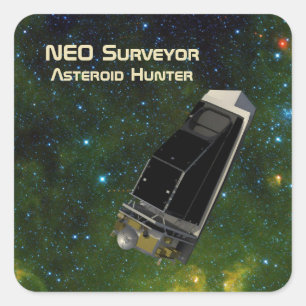 NEO Surveyor Asteroid Hunter Quadratischer Aufkleber