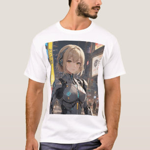 Neo-Tokio KI: Aikos Reise zur menschlichen Interak T-Shirt