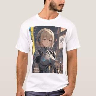 Neo-Tokio KI: Aikos Reise zur menschlichen Interak T-Shirt