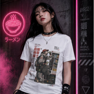 Neo Tokyo Files 004 -Anime Cyberpunk Techwear Tri-Blend Shirt