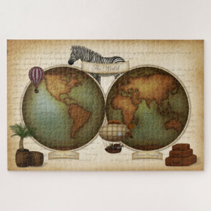 Neo-Viktorianischer World Traveller Atlas Steampun