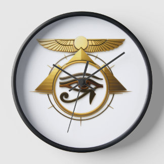 NeoAnkh 3D Golden Horusauge geflügelte Sonnenschei Uhr