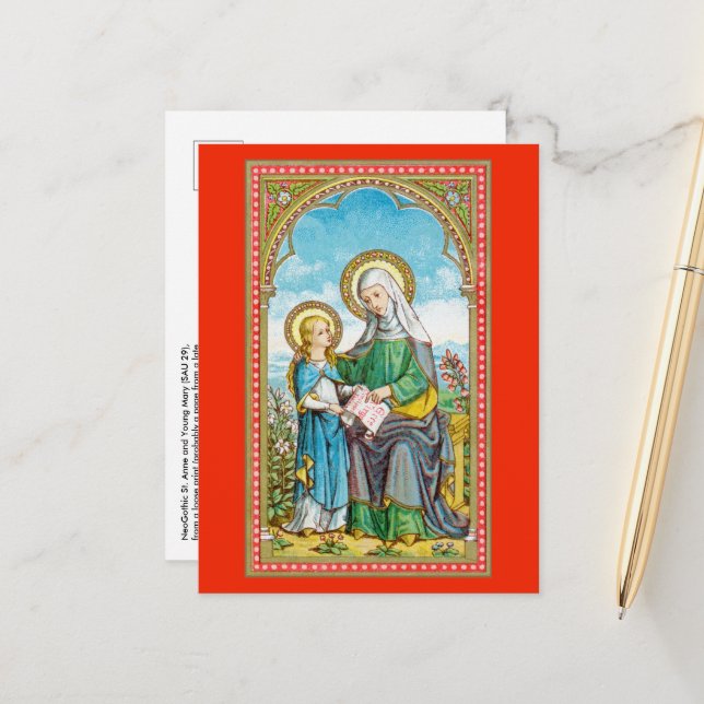NeoGothic St. Anne und Young Mary (SAU 29) Postkarte (Vorderseite/Rückseite Beispiel)