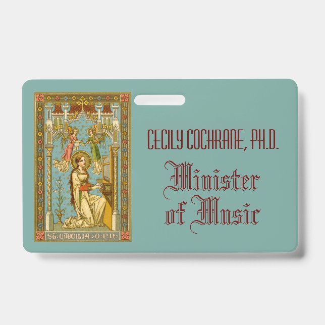 NeoGothic St. Cecilia of Rome (BNG 02) Abzeichen Ausweis (Vorderseite)