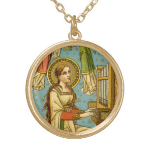 NeoGothic St. Cecilia von Rom (Einzelheiten; BNG 0 Vergoldete Kette