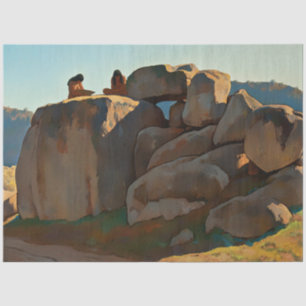 „Neolithischer Nachmittag“ von Maynard Dixon Seidenpapier