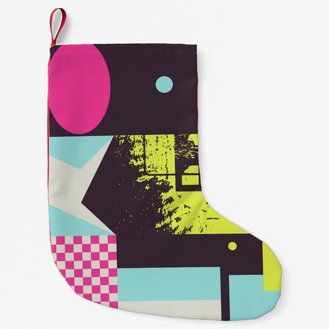 Neomodern aesthetics of brutalism design poster co kleiner weihnachtsstrumpf (Vorderseite)