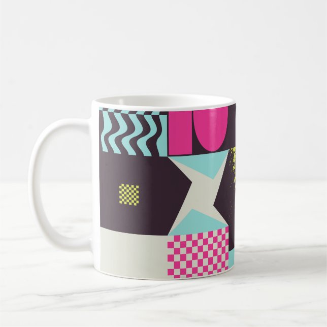 Neomomoderne Ästhetik von Brutalismus Design Poste Kaffeetasse (Links)