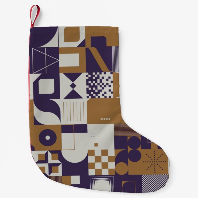 Neomomoderne Ästhetik von Brutalismus Design Poste Kleiner Weihnachtsstrumpf (Vorderseite)