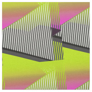 Neon80er abstraktes Muster Stoff