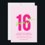Neon 16 . Geburtstag Geburtstagsparty Einladung<br><div class="desc">Neon 16 . Geburtstag Geburtstagsparty Einladung</div>