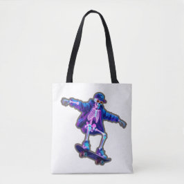 Neon 3D Skeleton Skateboarding – Funny Streetwear Tasche