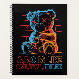 Neon ABC Teddy Bear Planer