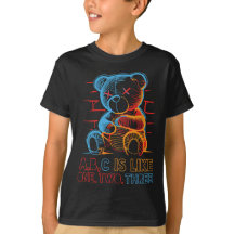 Neon ABC Teddy Bear
