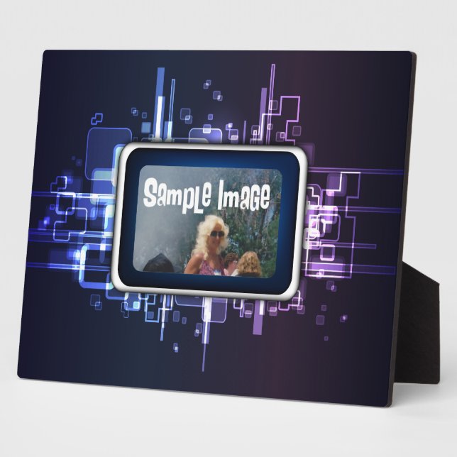 Neon Abstrakt Art Plaque Fotoplatte (Seite)