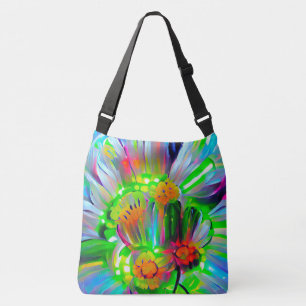Neon Abstrakt Daisis mit Vivid Colors Tragetaschen Mit Langen Trägern