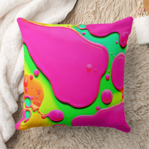 Neon Abstrakt Liquid Dreams Kissen
